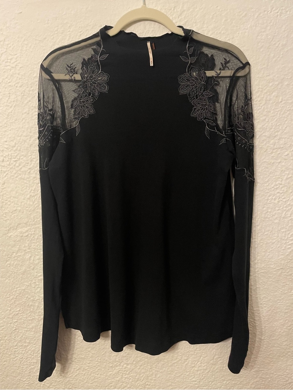 Free People Lace Paneled Top, Medium, whimsigoth Y2K Indie Sleaze 90s Acubi